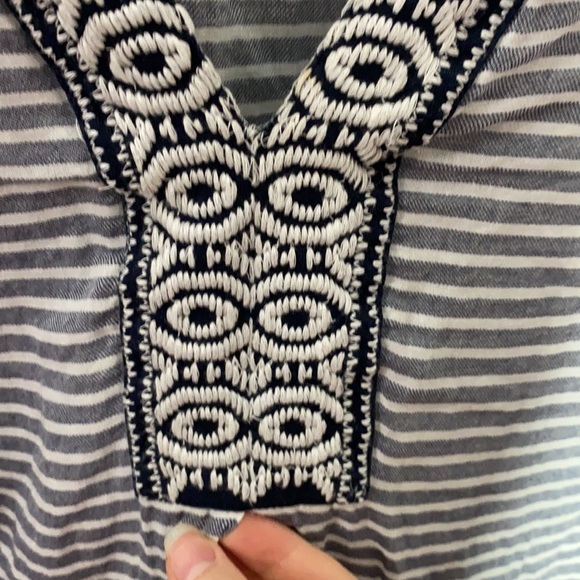 A pea in the pod maternity boho striped blouse size L - Picture 5 of 9